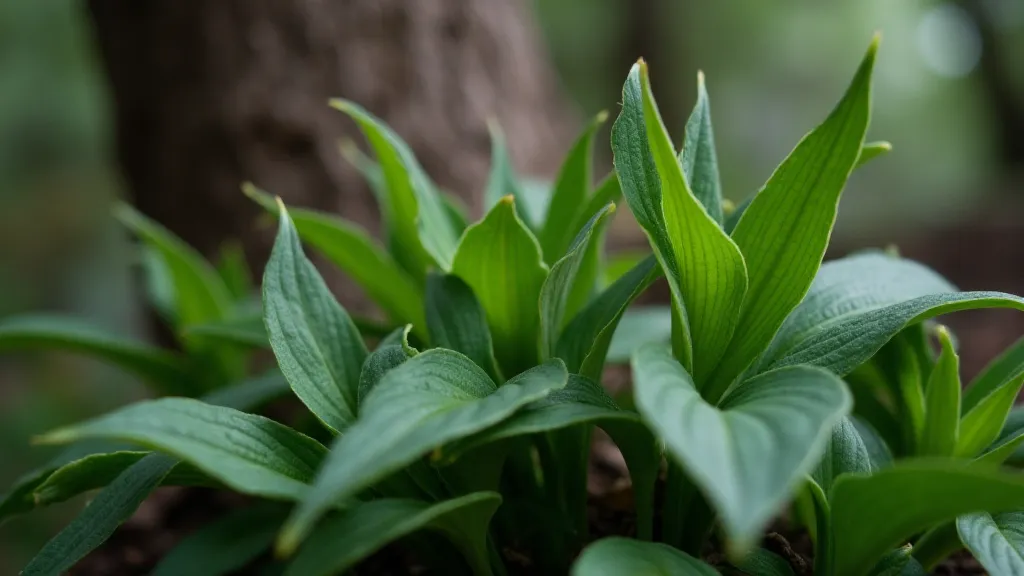 Aeranthes orchid leaves, showcasing their oblong shape and dark green color