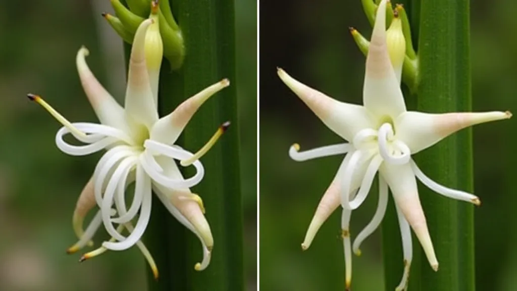 Comparison of Angraecum sesquipedale and Angraecum stellatum