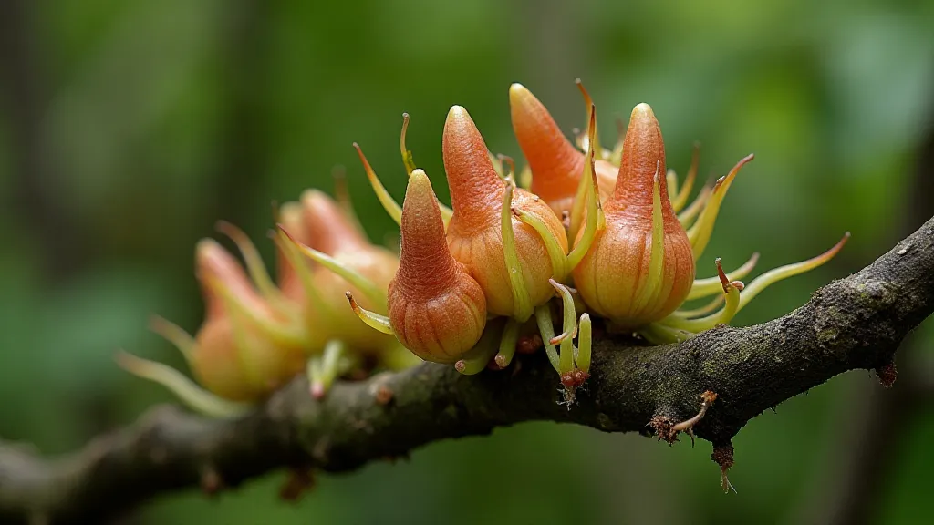 Bulbophyllum growing epiphytically