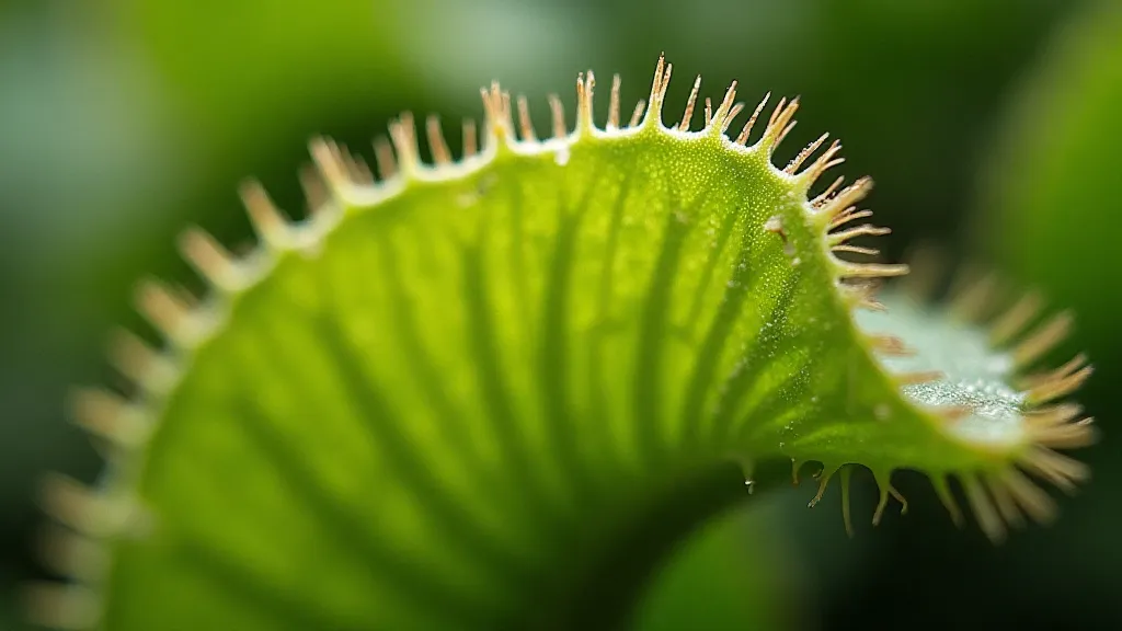 Bulbophyllum leaf showing fine hairs