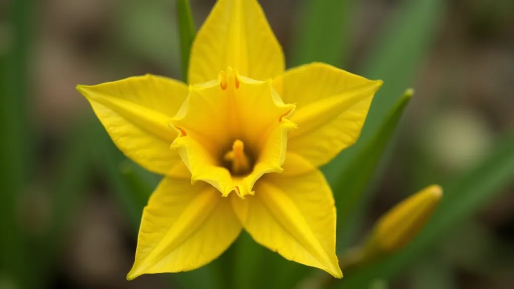 Yellow Maxillaria flower showing intricate petal structure