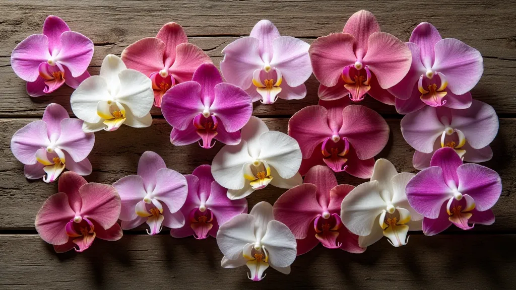 Collection of orchid flowers