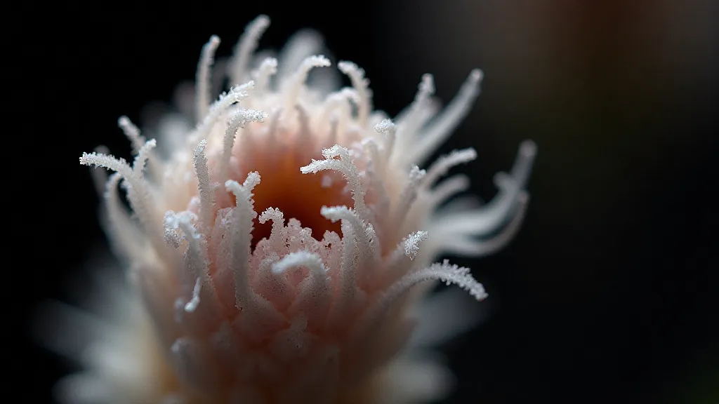 Microscopic view of orchid pollen