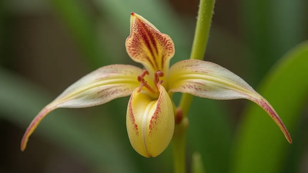 Stenorrhynchus orchid flower detail
