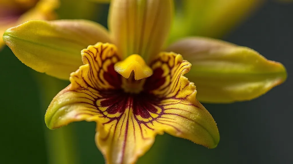 Zygopetalum orchid flower close-up