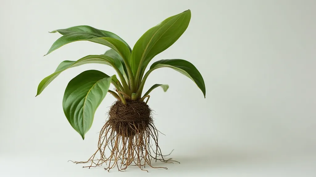 Zygopetalum orchid plant side view
